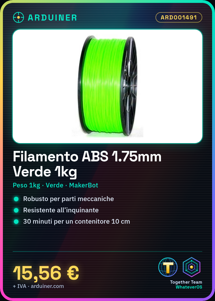 Filament ABS 1.75mm 1kg – Vert – Haute Qualité pour Imprimantes 3D (MakerBot, Ultimaker, Prusa, RepRap) – Image 7