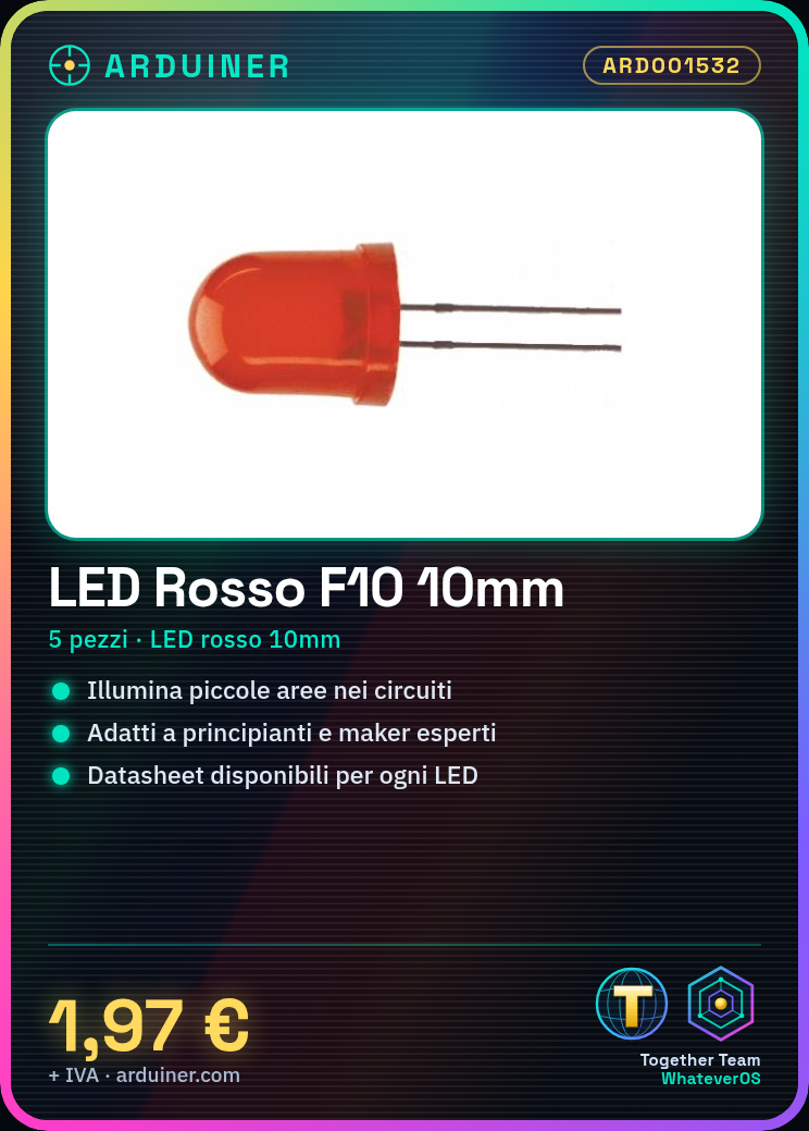 5 Pieces F10 Red LED Diodes 10mm - Image 5