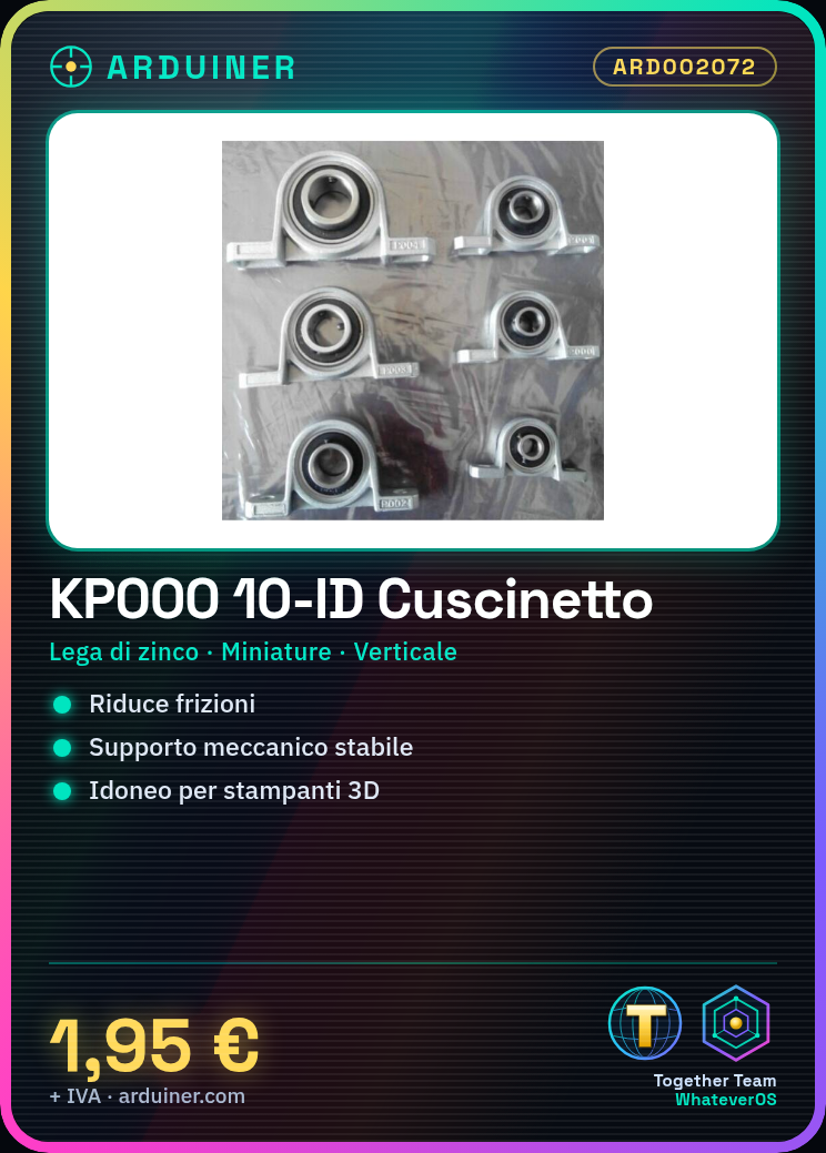 KP000 10-ID Cuscinetto in lega di zinco Miniature Vertical Cuscinetto - immagine 6