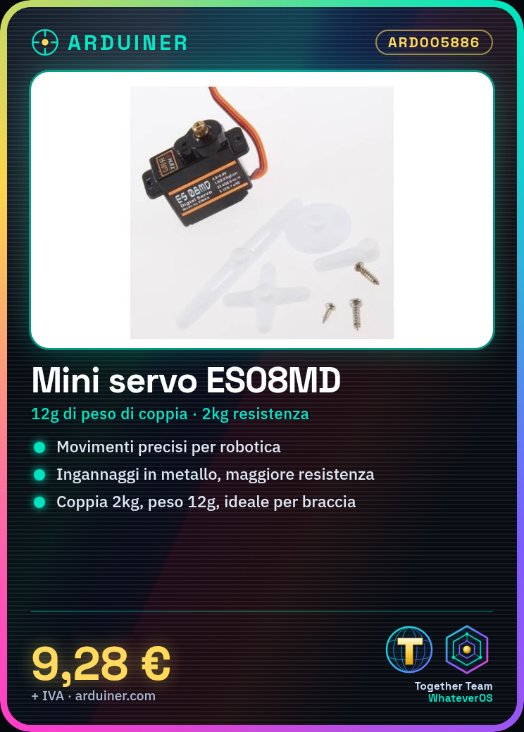 Mini Digital Servo Motor ES08MD 12g 2kg.cm with Metal Gear - Image 10