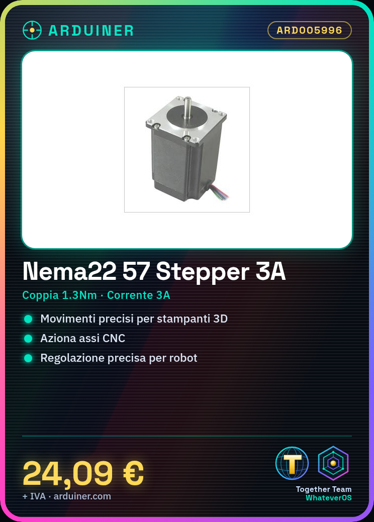 Nema22 57 Stepper 57Hs13 / 57BYGH76 3A 1,3Nm Antriebswelle 6,35 / 8mm – Bild 5
