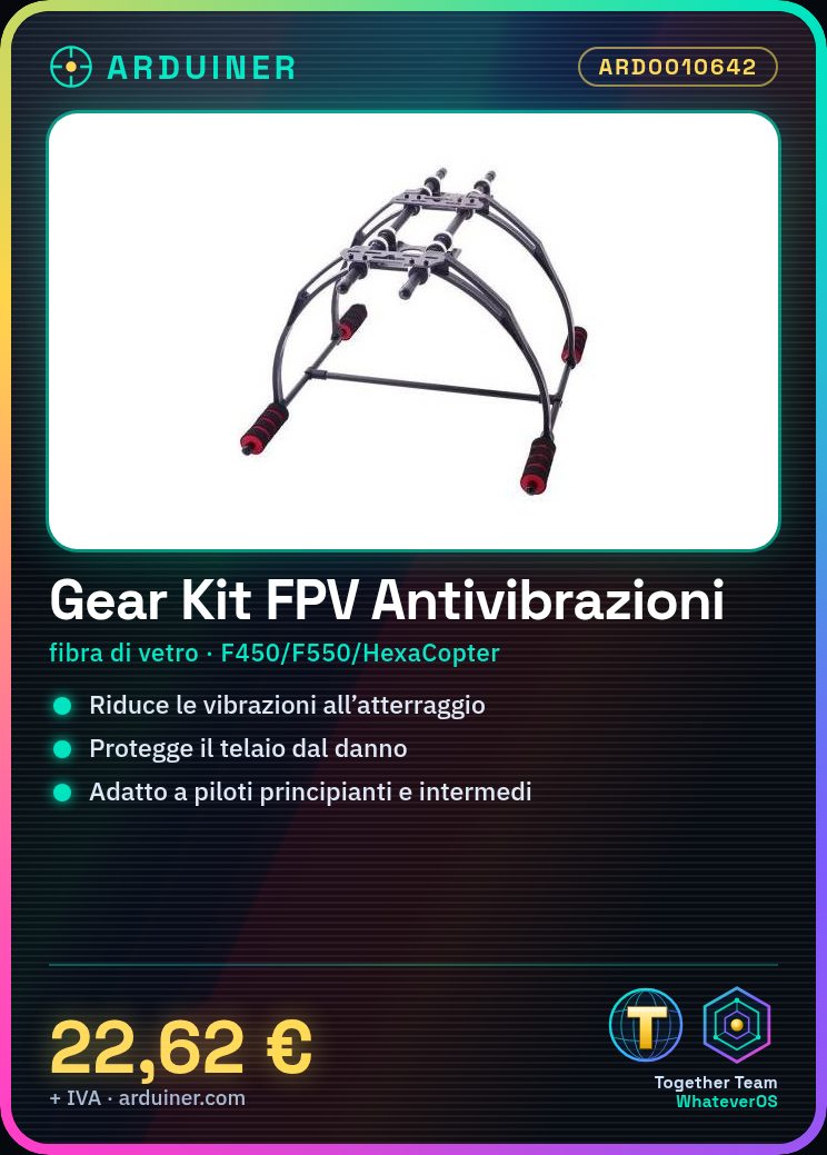 Gear kit di atterraggio universale antivibrazioni FPV in fibra di vetro per telaio quadricottero F450 F550 Quad HexaCopter - immagine 5
