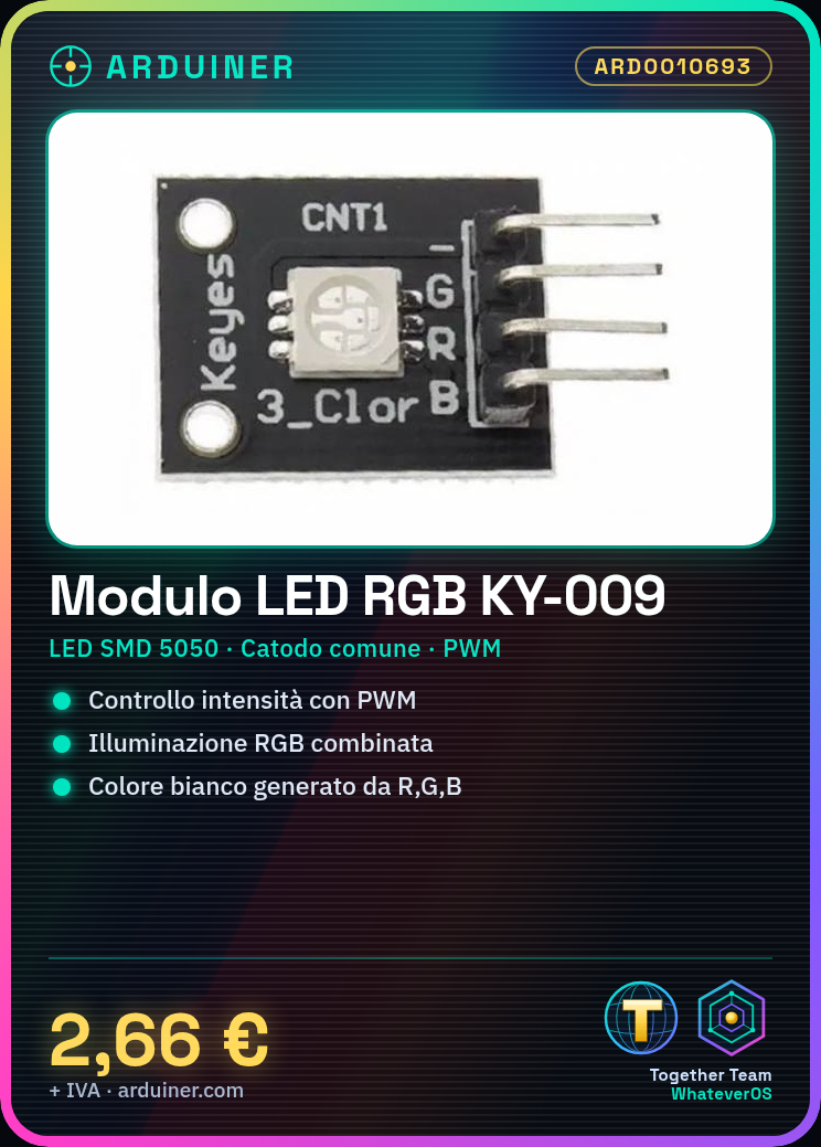 KY-009 RGB LED-SMD-Modul, gemeinsamer Kathodentyp, LED 5050, 3 Farben hochleuchtend – Bild 5