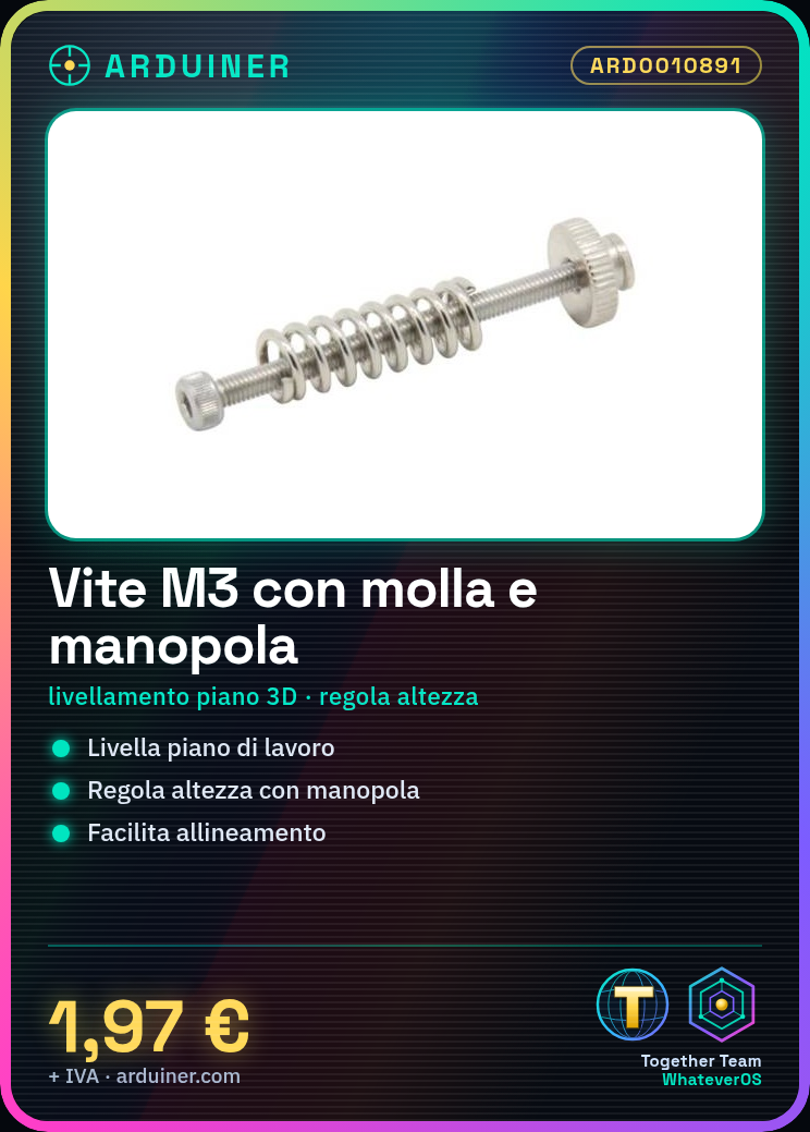 M3 Screws with Spring and Handle for Leveling 3D Printers - Image 5
