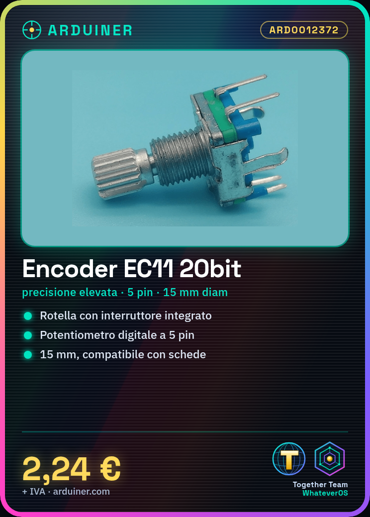 Encoder EC11 20 bits à impulsions / avec interrupteur / potentiomètre numérique à 5 broches / 15 mm – Image 4