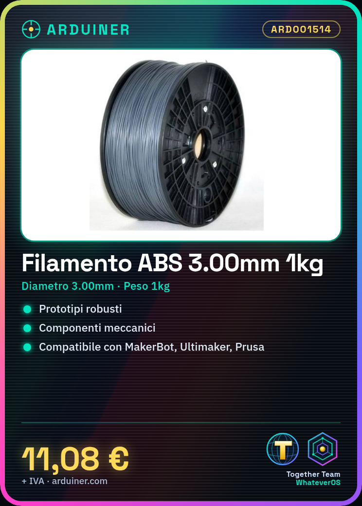 ABS-Filament 3.00mm 1kg – Grau – Hochwertig für 3D-Drucker (MakerBot, Ultimaker, Prusa, RepRap) – Bild 7
