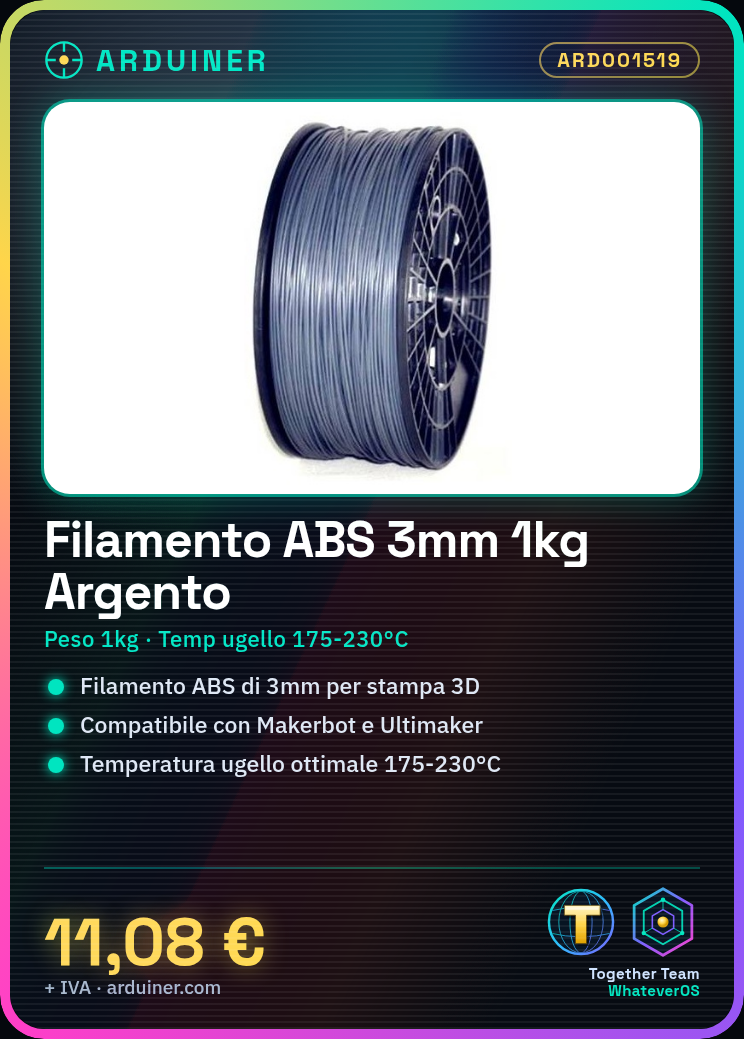 ABS Filament 3mm 1KG Silver - Image 7