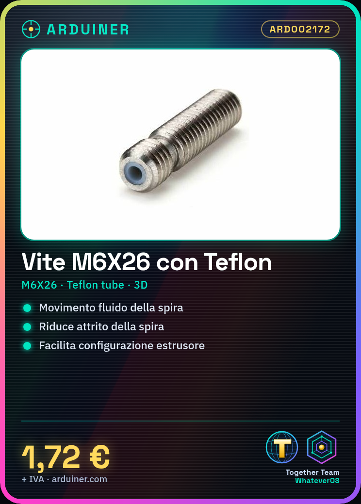 Vis M6X26 avec tube Teflon pour Extrudeur d'imprimantes 3D – Image 5