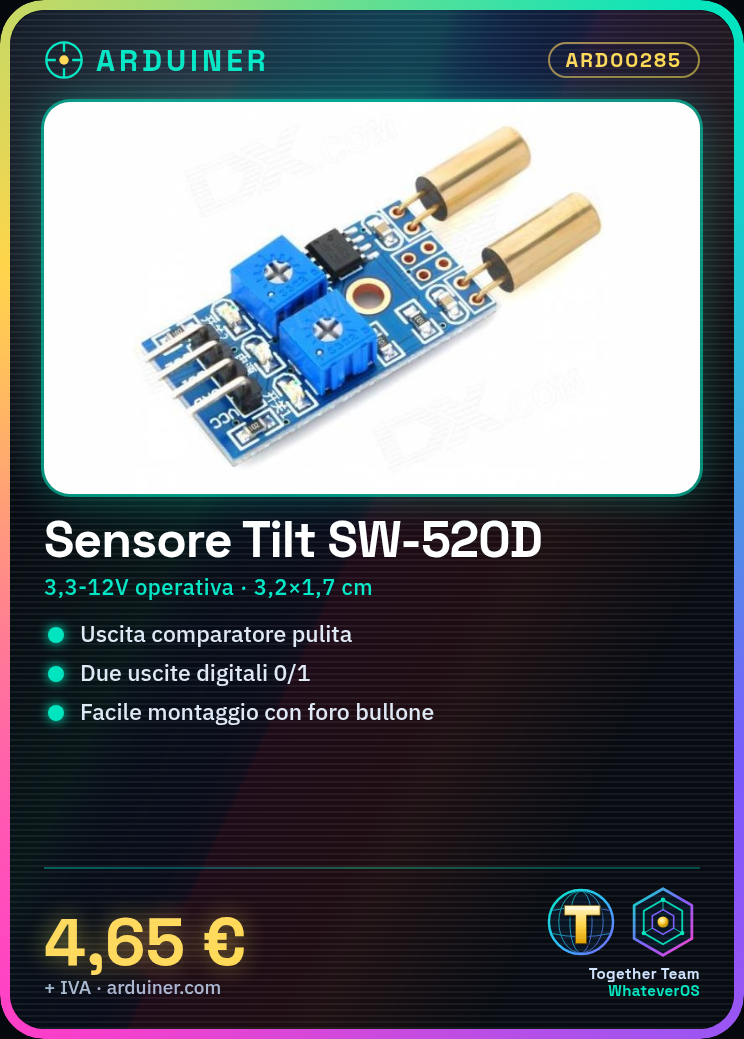 2-Way Tilt Sensor Module for Angle Measurement SW-520D - Image 8