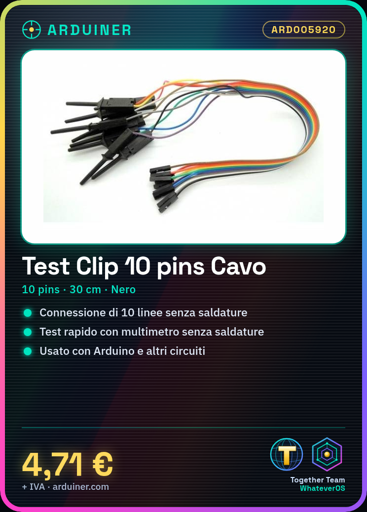 Câble Clip Test 10 broches 30CM Longueur Noir – Image 5