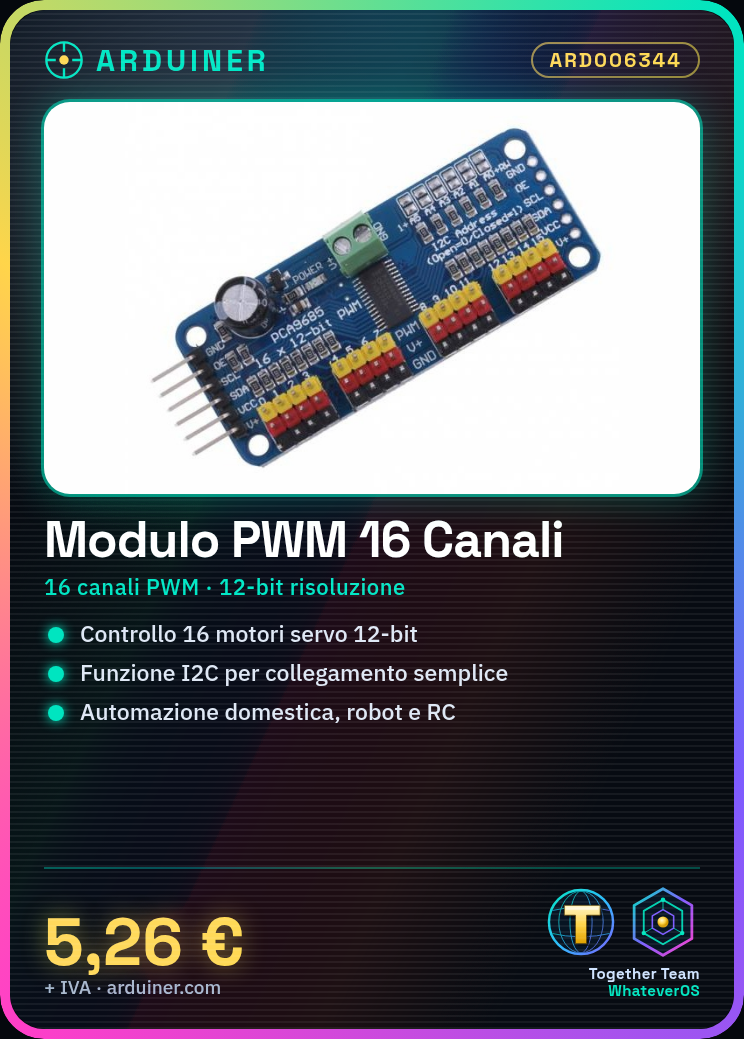 16-Channel 12-bit PWM Motor Expansion Shield PCA9685 I2C for Arduino - Image 11