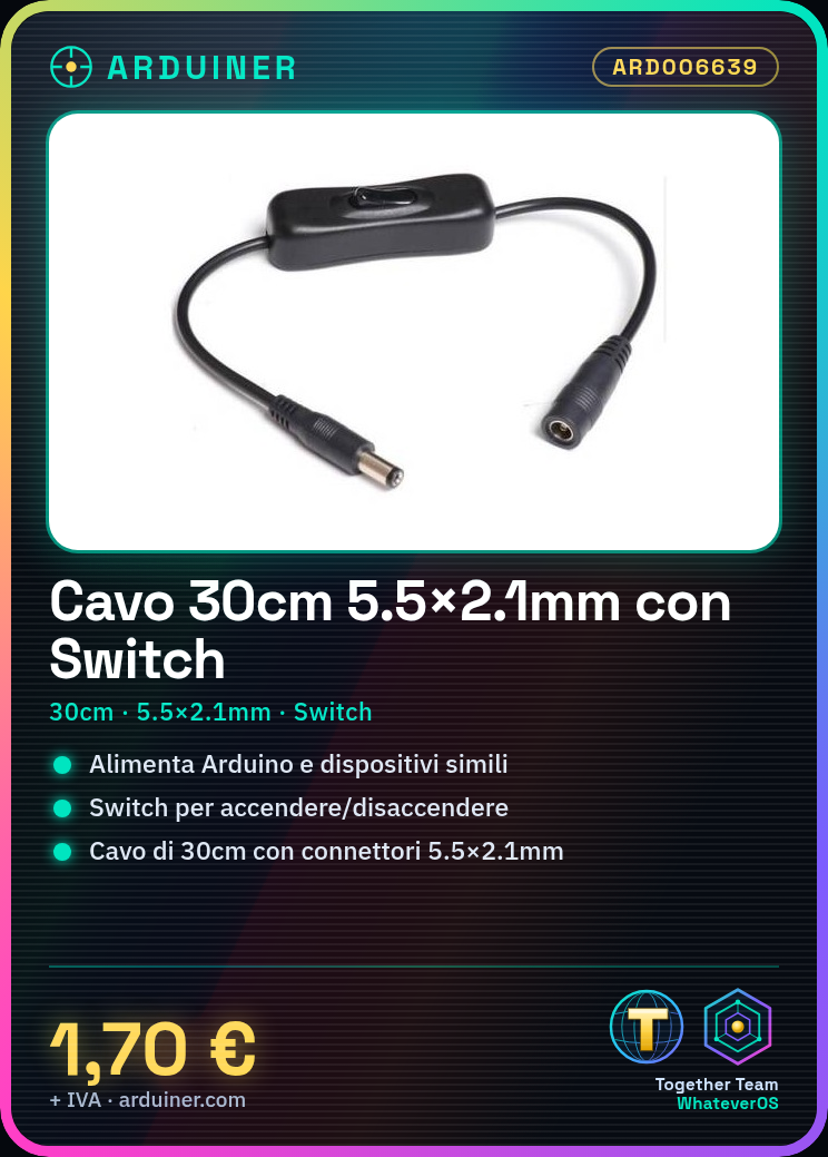 30CM Power Cable with Switch, 5.5x2.1mm - Image 5