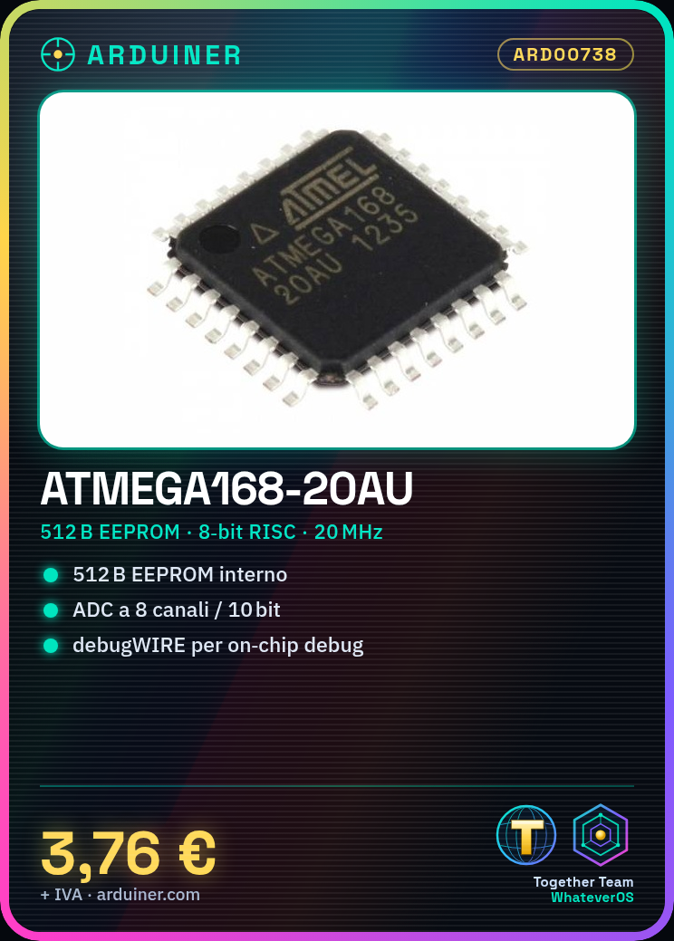ATMEGA168-20AU Microcontrollore 8 Bit 512B EEPROM Alta Performance IC Circuiti Integrati - immagine 7