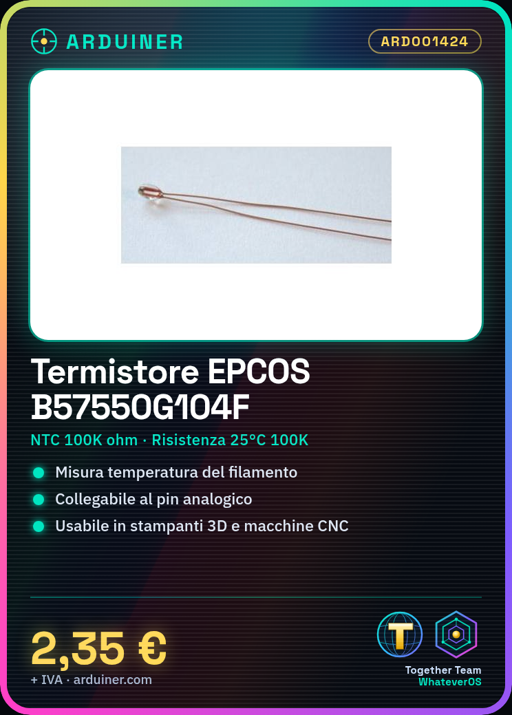 Thermistance EPCOS B57550G104F 100K ohm NTC pour imprimantes 3D – Image 5