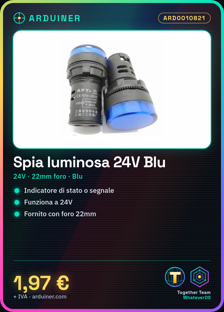 Indicateur lumineux bleu AD16-22D/S 24V 22mm – Image 5