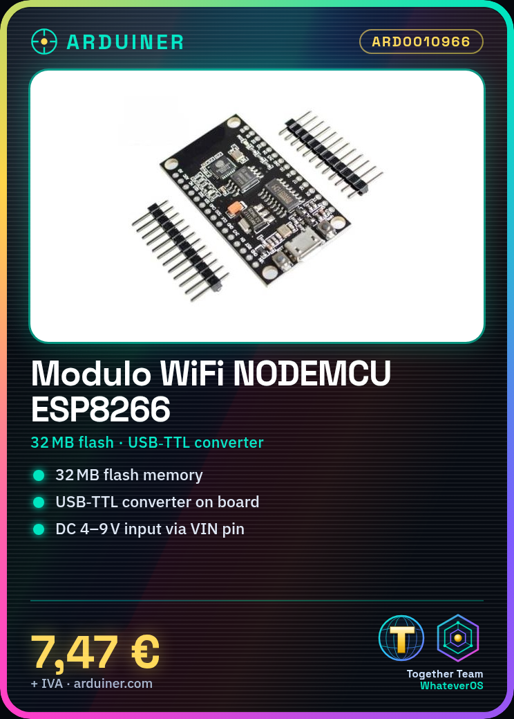 Modulo Wifi NODEMCU ESP8266 CH340G - immagine 5