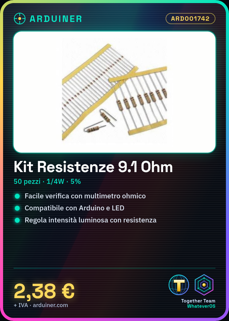 Kit de résistances 9.1 Ohm 1/4W 5% – 50 pièces – Image 5