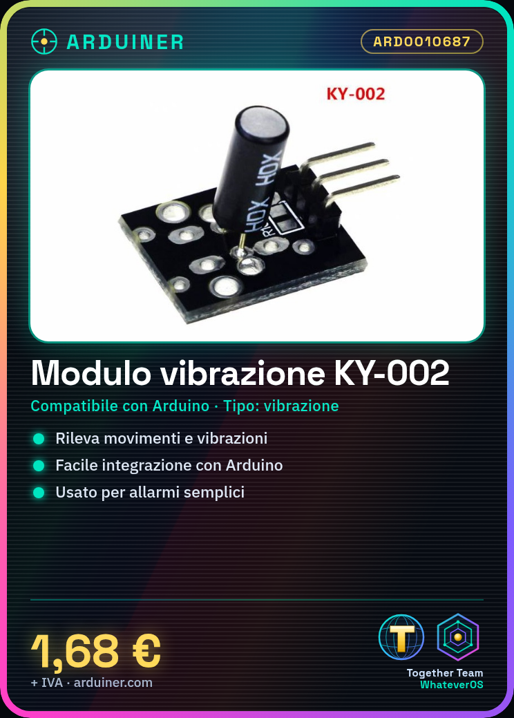 Module de détection de vibration KY-002 compatible avec Arduino – Image 5