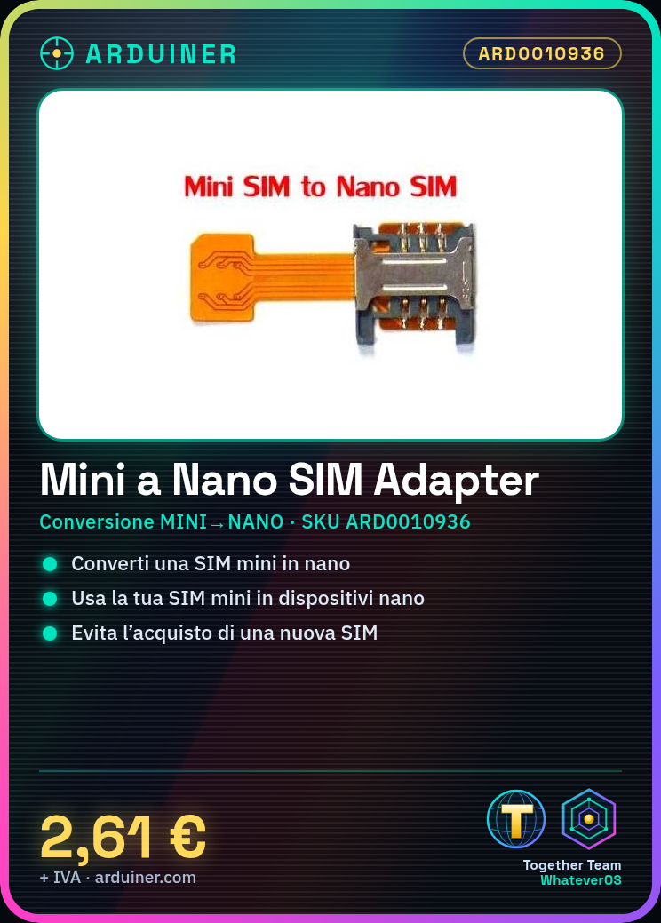Adattatore da MINI SIM CARD a NANO SIM CARD - immagine 5