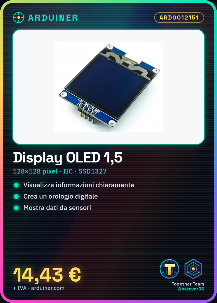 Module d'affichage OLED de 1,5 pouce / écran OLED 128x128 interface IIC / SSD1327 – Image 4
