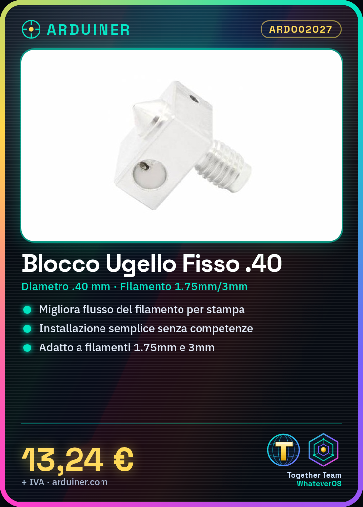 Fest montierter Düsenblock für J-Head .40 für 1.75mm / 3mm Fasern für 3D-Drucker – Bild 9