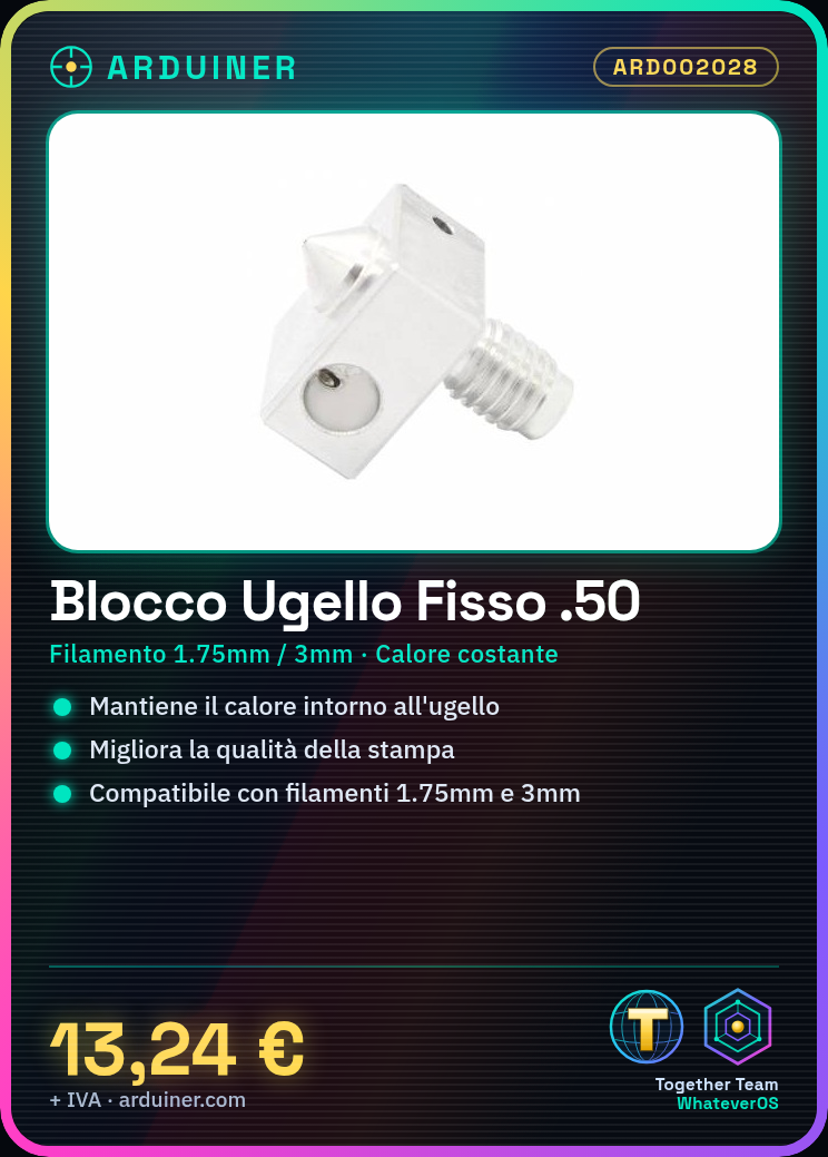 Bloc de Nozzle Fixe pour J-Head .50 pour Filaments 1.75mm / 3mm pour Imprimantes 3D – Image 9