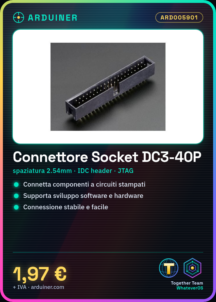 3 Piece DC3-40P JTAG Socket Connector Spacing 2.54mm IDC Header ISP - Image 5