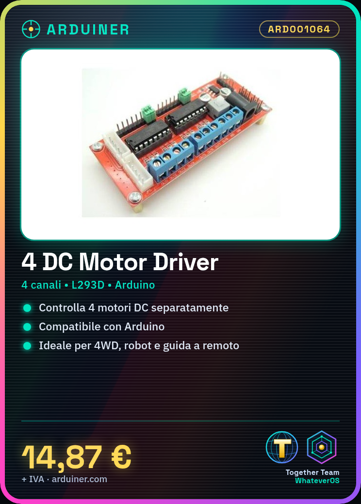 4-Kanal DC-Motor-Driver-Modul, 4WD-Auto, L293D-Modul / kompatibel mit Arduino – Bild 5