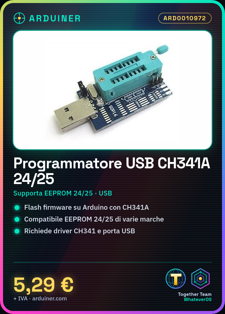 Programmatore USB EEPROM Flash BIOS CH341A 24 25 Serie - immagine 5