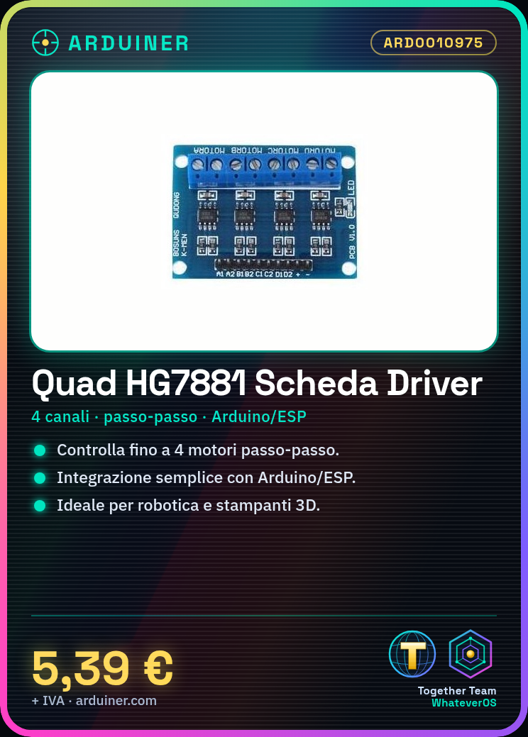 Quad HG7881 Scheda Driver Motori Passo-Passo 4 Canali - immagine 5