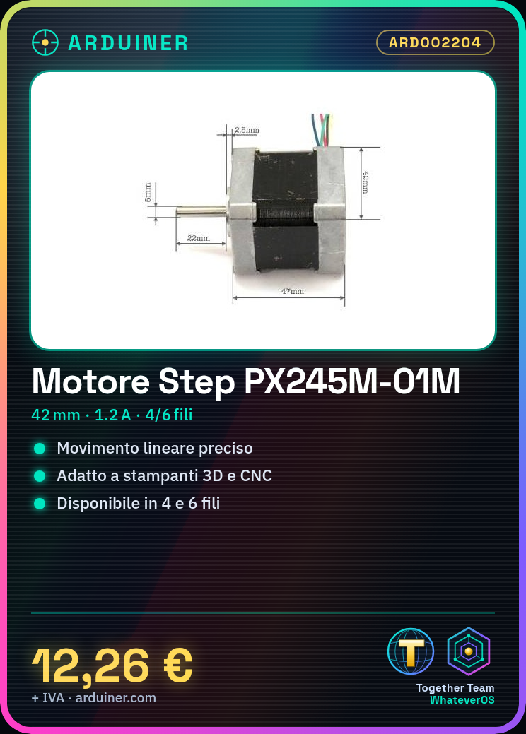 PX245M-01M 42mm Schrittmotor 1,2A Eigenbau-Gravurdruckmaschine 3D-Drucker Zweiphasenmotor 4/6 Pins – Bild 5