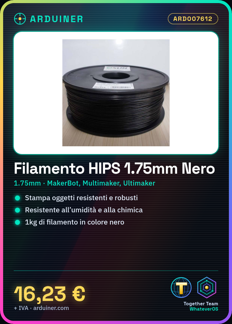 Filament HIPS 1.75mm 1KG Noir GARANTIE HAUTE QUALITÉ POUR MAKERBOT, MULTIMAKER, ULTIMAKER, REPRAP, PRUSA – Image 5