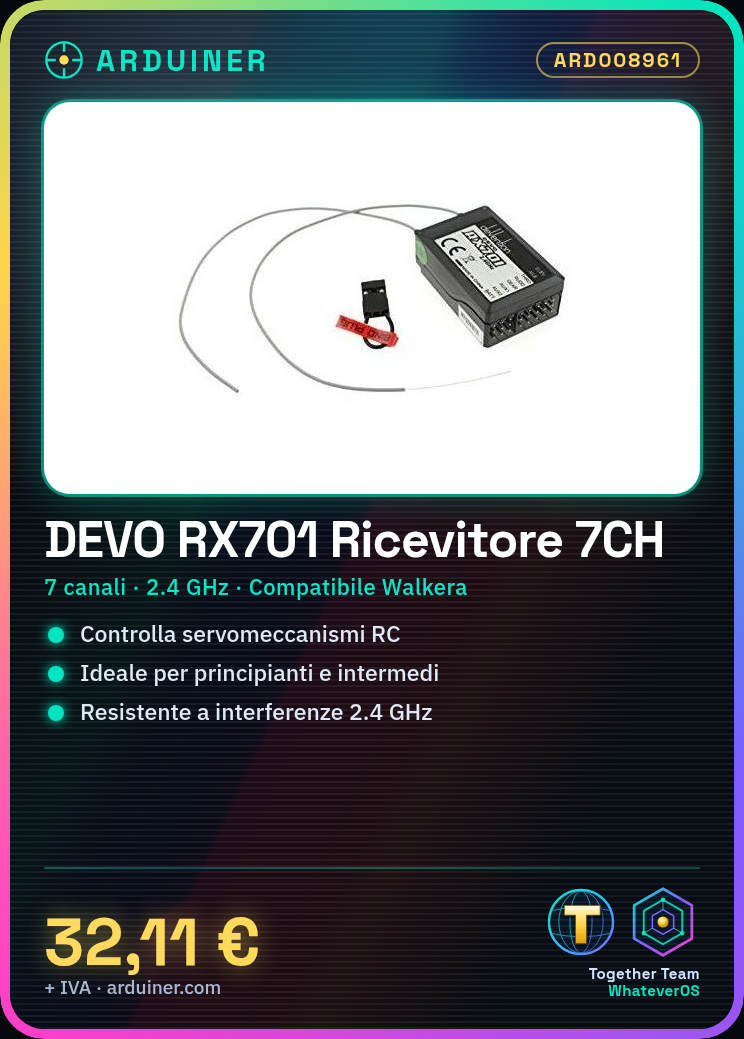 DEVO RX701 Récepteur 7 canaux 2.4 GHz 7CH pour émetteur DEVO Walkera – Image 5