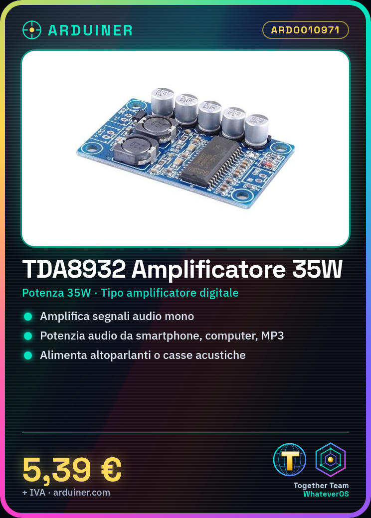 TDA8932 Amplificatore Digitale Mono 35W Mono - immagine 3
