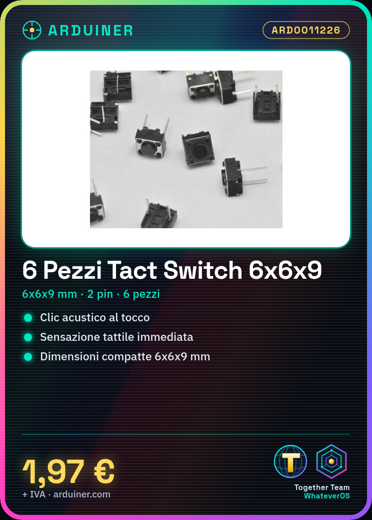 6 Pack Tact Switch 6x6x9 2Pins - Image 3