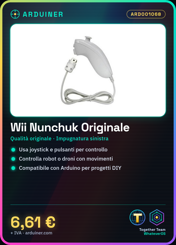 Wii Nunchuk, qualité d'origine, manche gauche câblé – Image 4