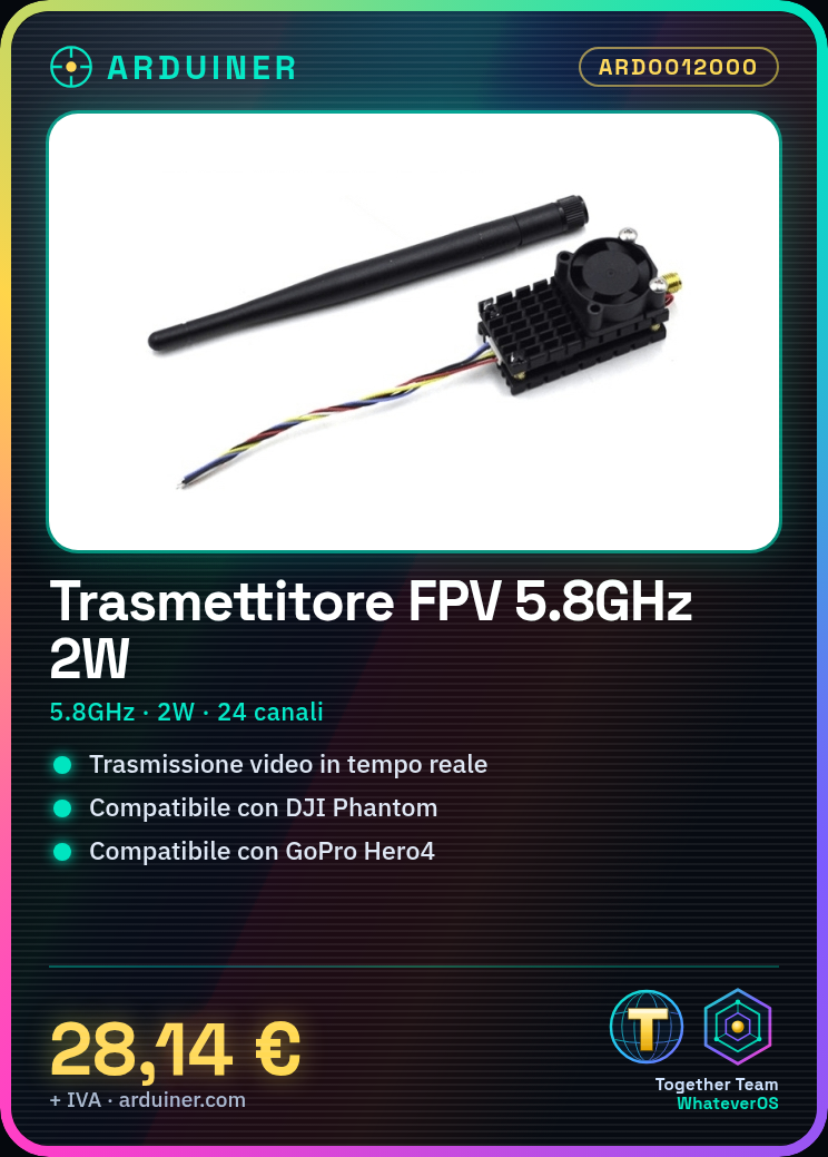 5.8GHz 2W 24 Channel FPV Video Transmitter for DJI Phantom and GoPro - Image 2