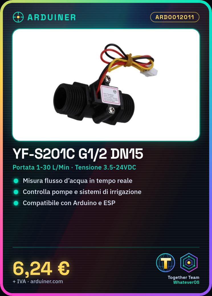 Black YF-S201C G1/2 DN15 3.5-24VDC 1-30L/Min Water Flow Sensor - Image 2