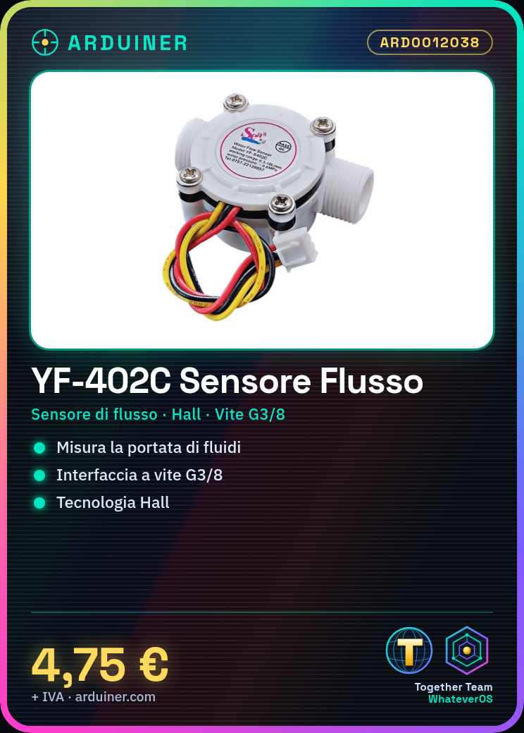 YF-402C Flow Sensor / Water Heater Flow Meter Hall Interface G3/8 Thread - Image 2