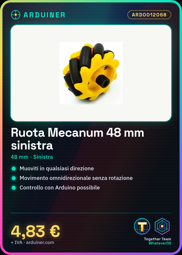 Rueda Mecanum de 48 mm izquierda - Imagen 2