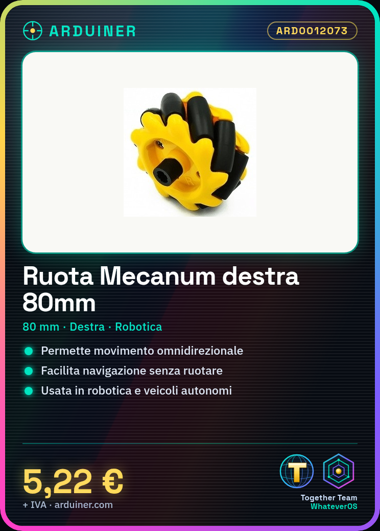 Roue Mecanum droite de 80 mm – Image 2