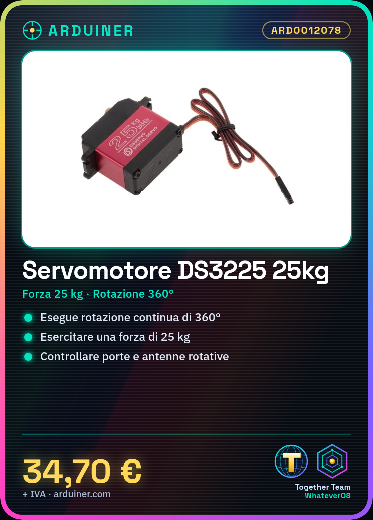 DS3225 25KG Continuous Rotation Servo Motor - Image 2