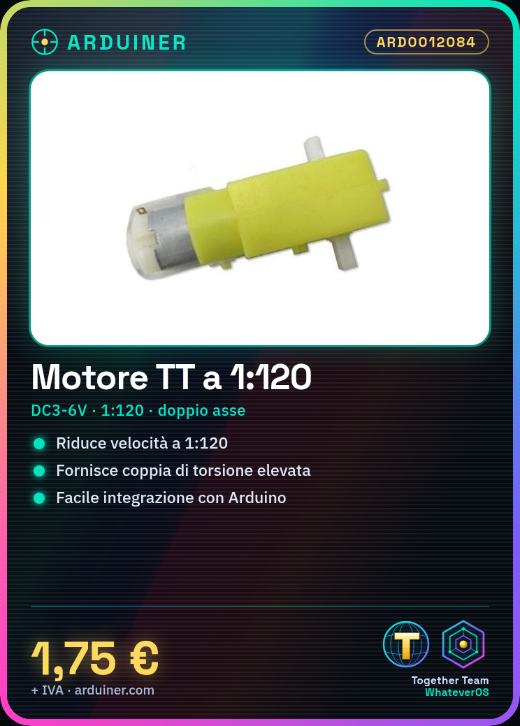 Moteur TT réducteur de vitesse DC3-6V à double arbre 1:120 – Image 2