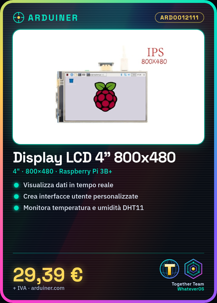 Écran LCD 4" 800x480 pour Raspberry Pi 3B+ – Image 2