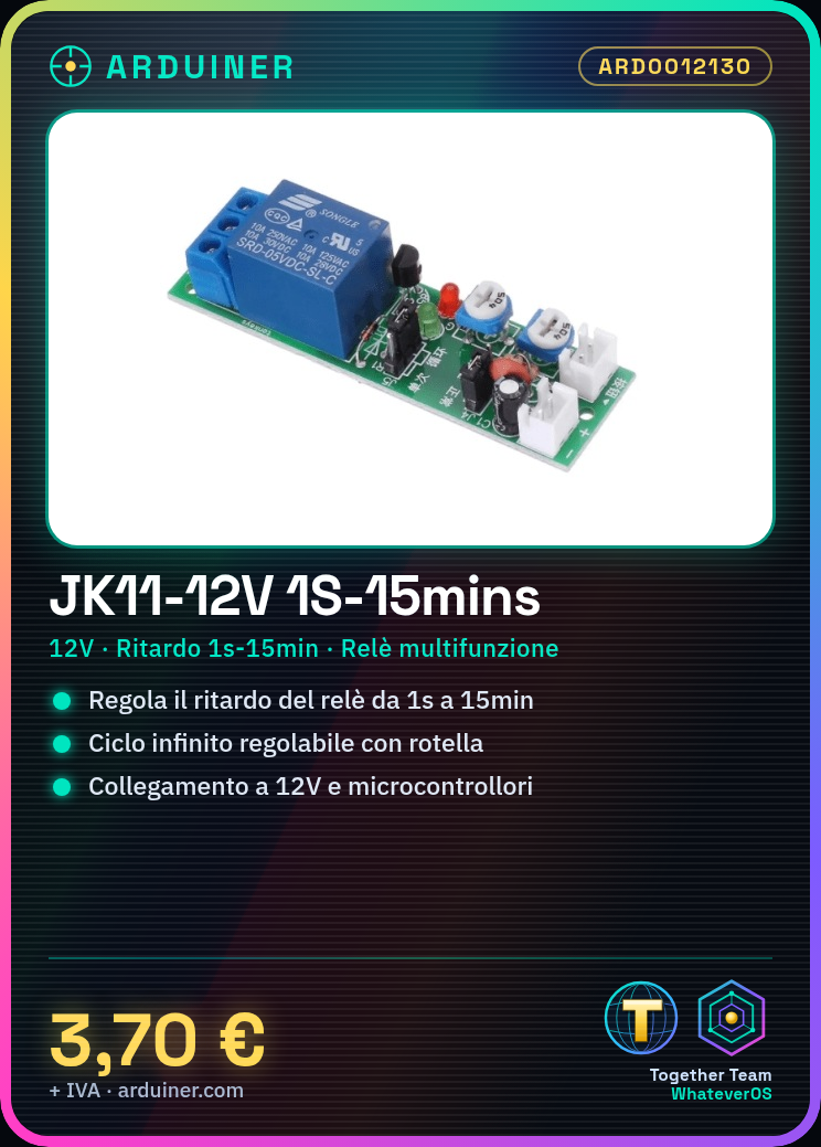 JK11-12V 1S-15min Module de retard multi-fonction avec relais réglable en boucle infinie – Image 2