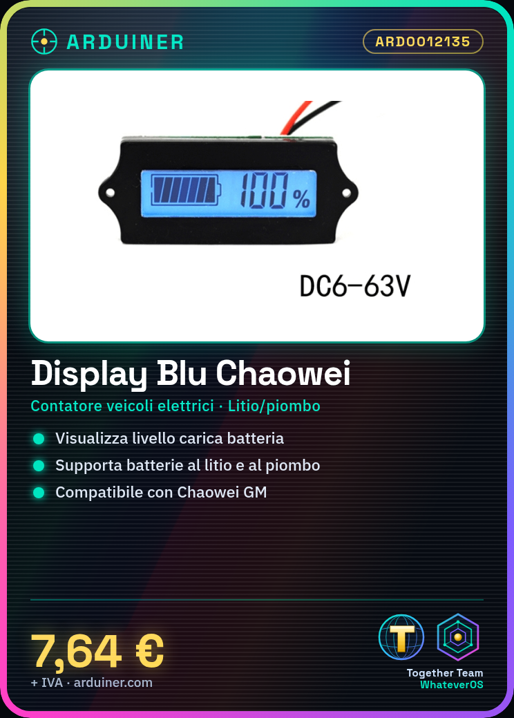 Blue Display / Electric Meter for Electric Vehicles / Lithium and Lead Acid Battery Chaowei GM - Image 2