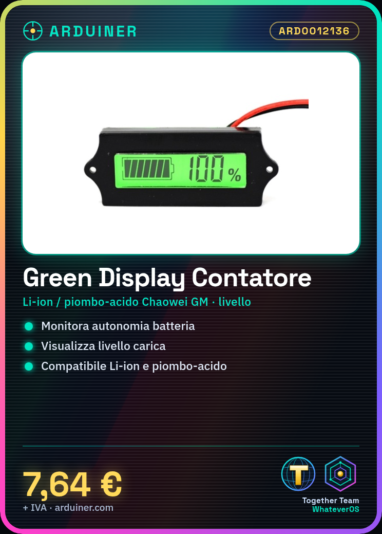 Green Display / Electric Vehicle Meter for Lithium and Lead-Acid Chaowei GM Batteries - Image 2