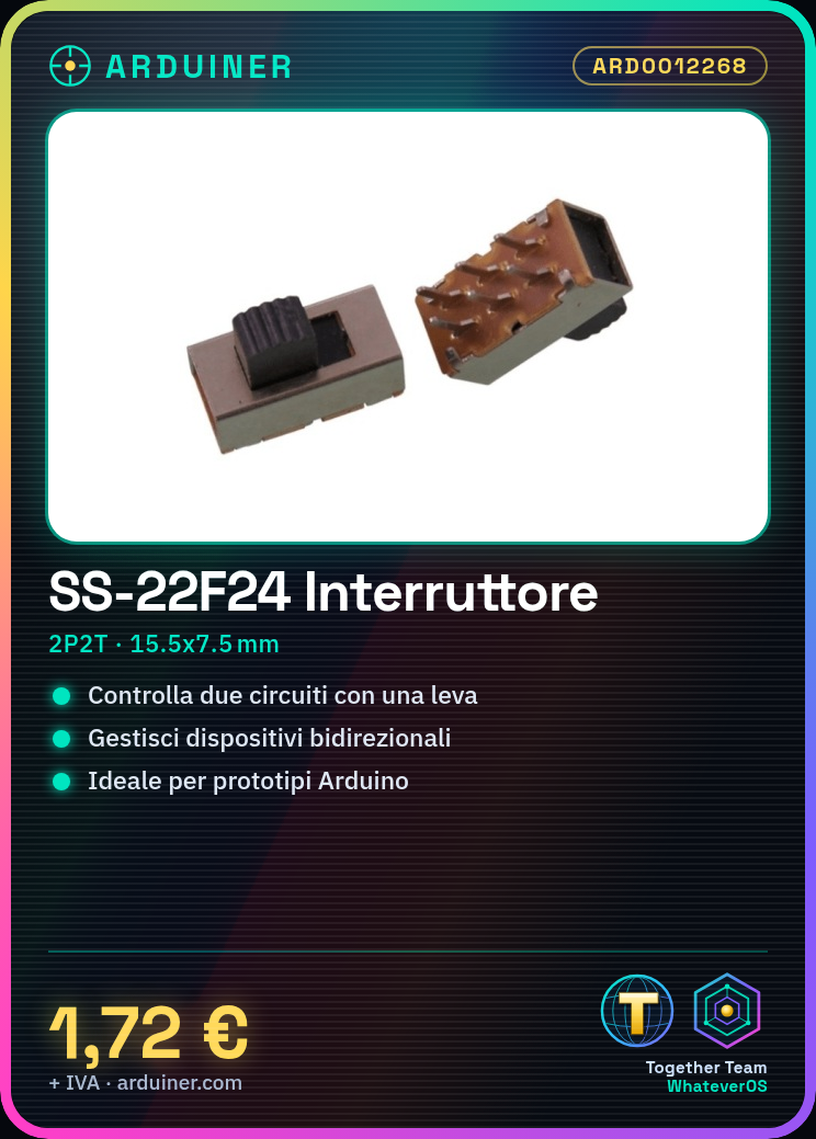 Interruptor de deslizamiento SS-22F24 2P2T Doble Fila – 5 Unidades - Imagen 2