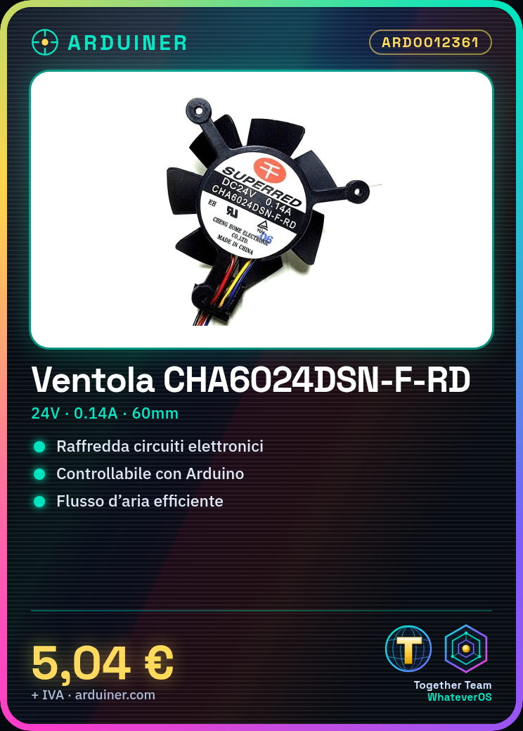 Ventilateur 6024 24V 0.14A CHA6024DSN-F-RD 6cm – Image 2