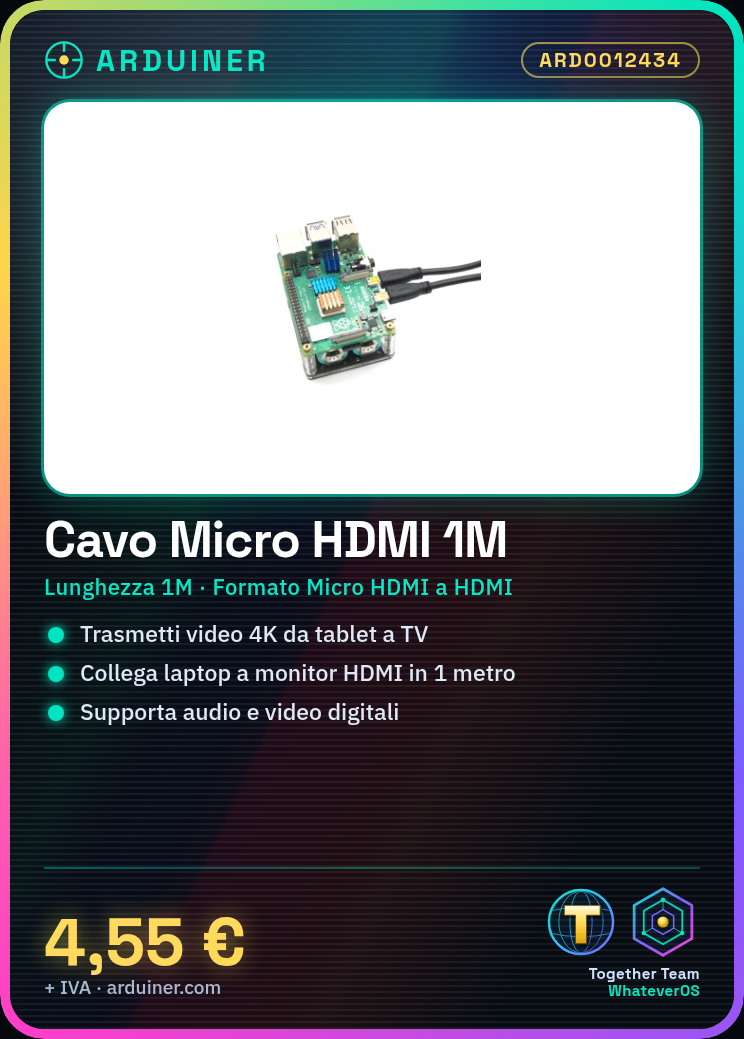 Micro HDMI to HDMI Cable 4K 1M - Image 2